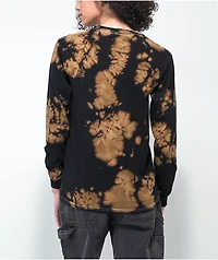Obey Eyes Wide Open Black Bleach Dye Long Sleeve T-Shirt