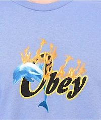 Obey Flaming Hoops Lavender T-Shirt