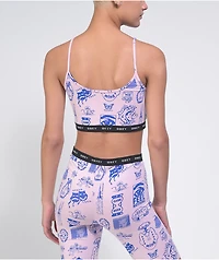 Obey Flash Pink Crop Tank Top