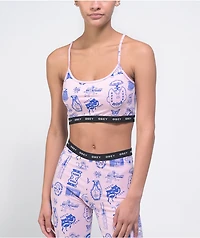 Obey Flash Pink Crop Tank Top