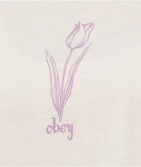 Obey Flower Natural Crop T-Shirt