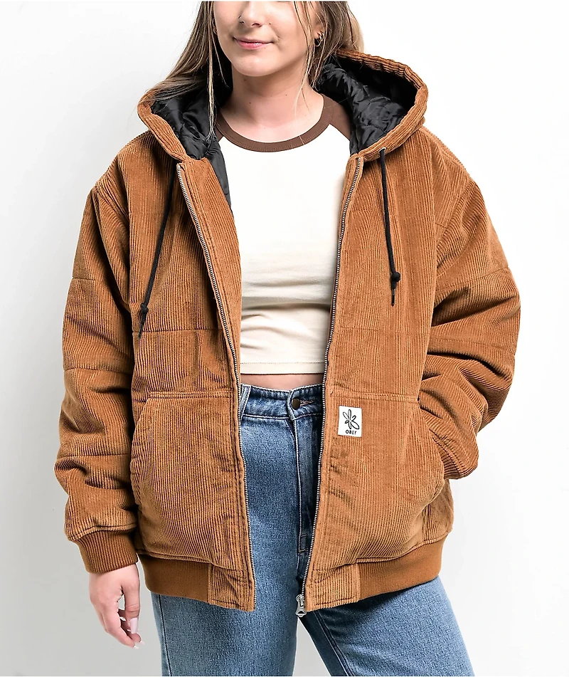 Obey Forever Bomber Brown Corduroy Jacket