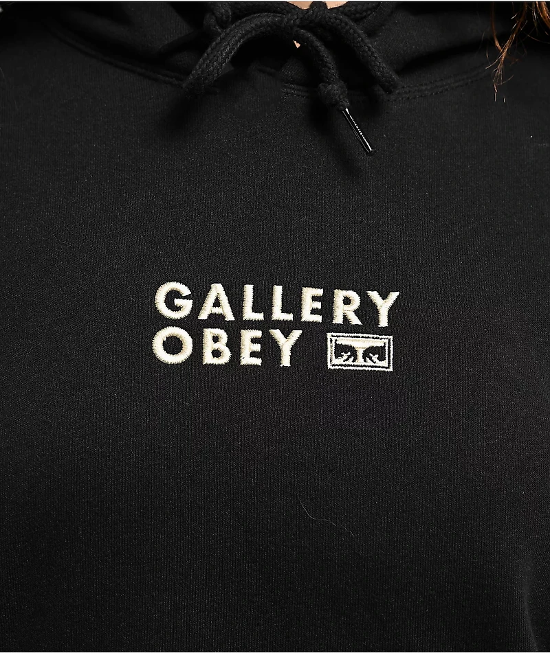 Obey Gallery Black Hoodie