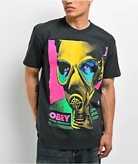 Obey Gas Mask Charcoal T-Shirt