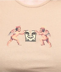 Obey Good Vs Evil Beige Tank Top