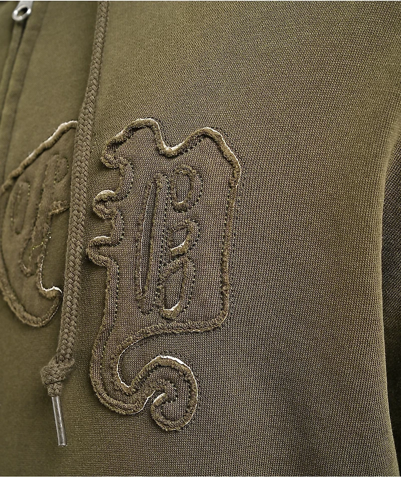 Obey Gothic Green Zip Hoodie