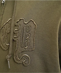 Obey Gothic Green Zip Hoodie