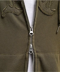 Obey Gothic Green Zip Hoodie