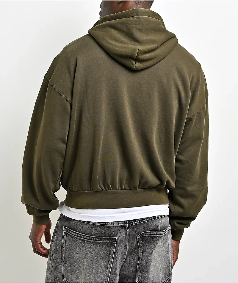 Obey Gothic Green Zip Hoodie