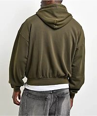 Obey Gothic Green Zip Hoodie