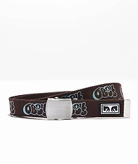 Obey Graffiti Brown Web Belt