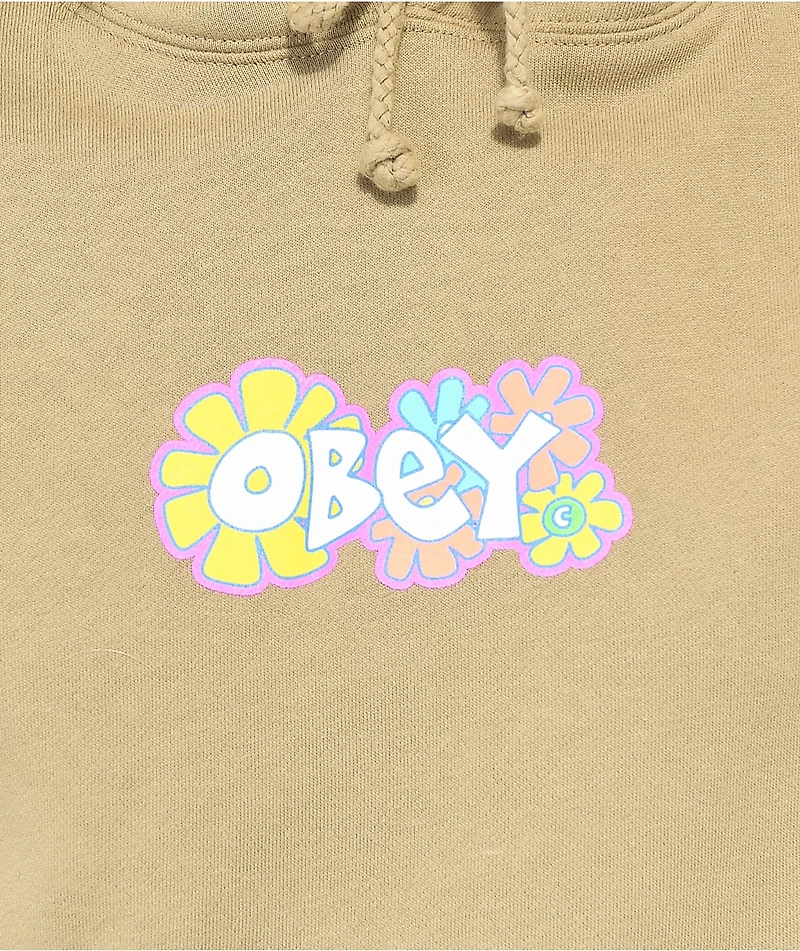 Obey Groovy Daisies Tan Hoodie