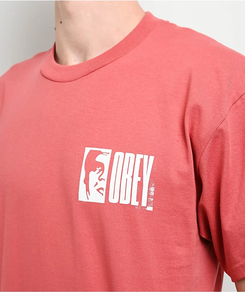 Obey Half Icon Red T-Shirt