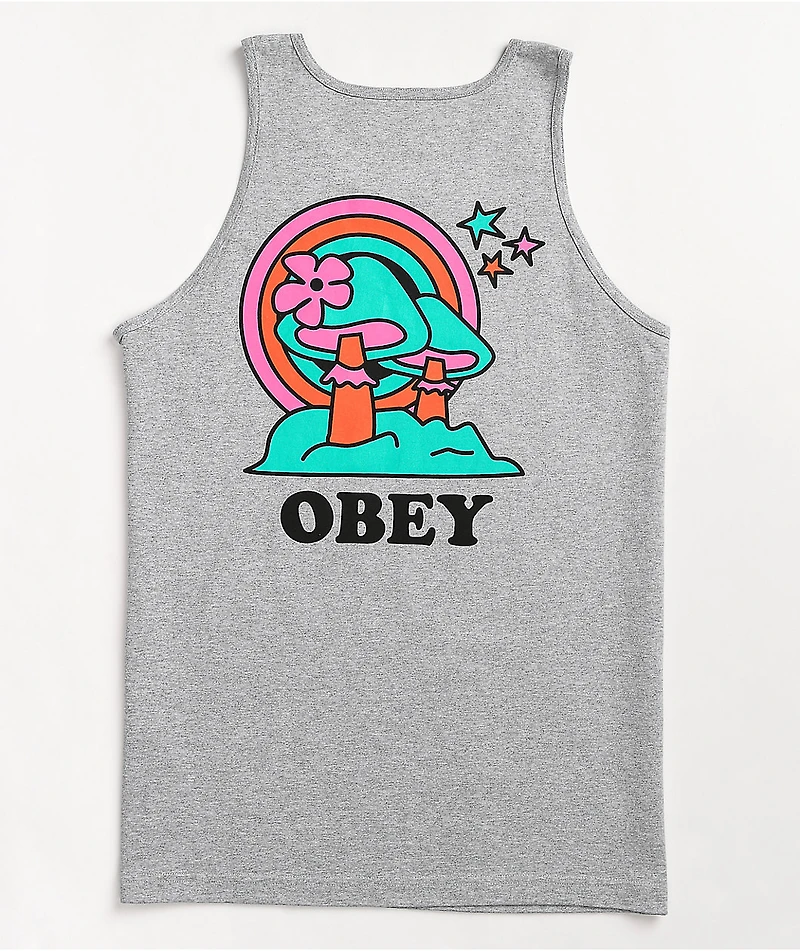 Obey Happy Land Heather Grey Tank Top