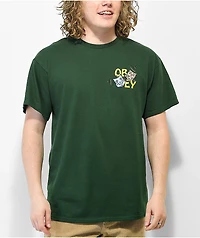 Obey Happy Tragedy Green T-Shirt