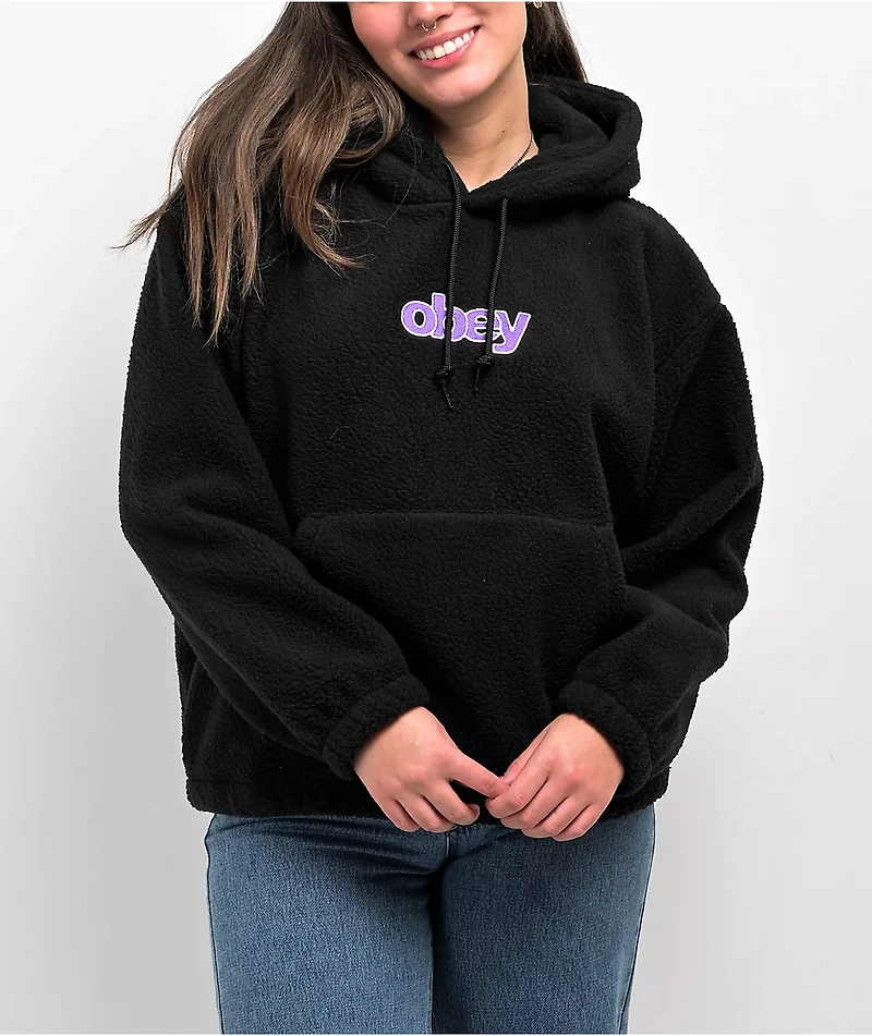 Obey Harper Black Fleece Hoodie