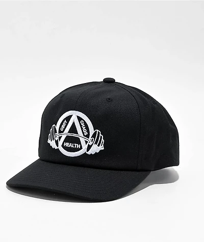 Obey Health Black Snapback Hat