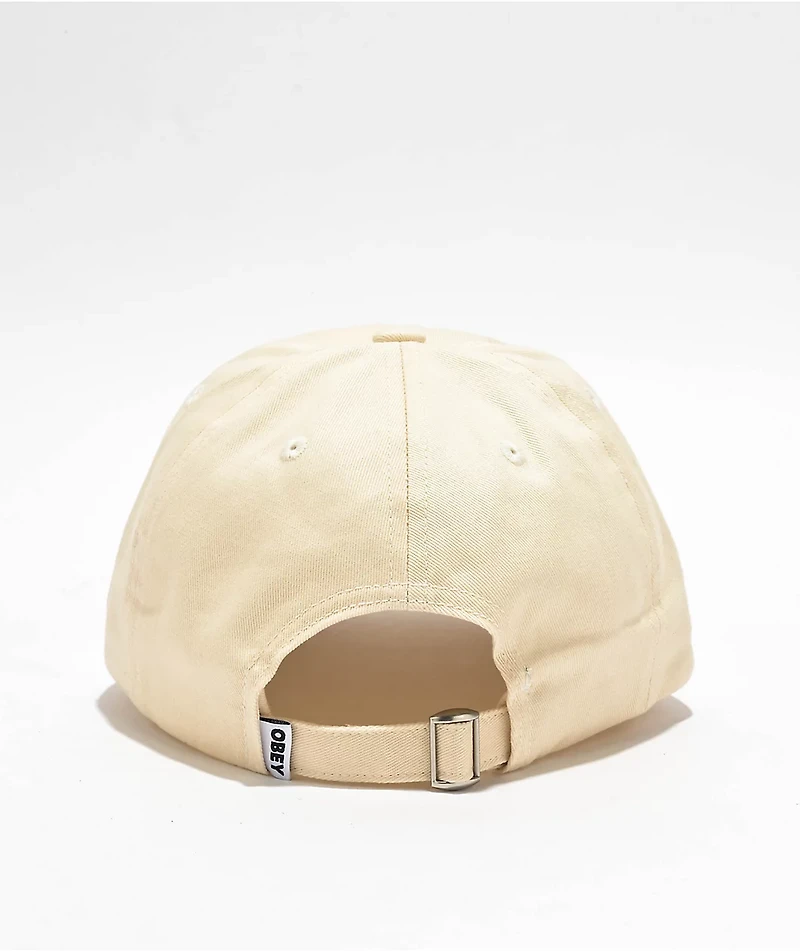 Obey Hearts Natural Strapback Hat