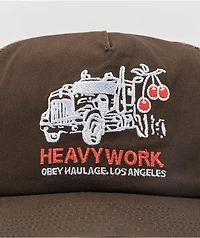 Obey Heavy Work Brown Trucker Hat