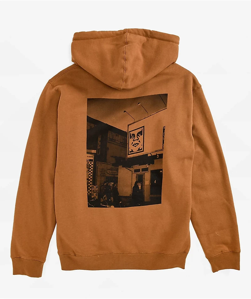 Obey Hong Kong Photo Brown Sugar Hoodie