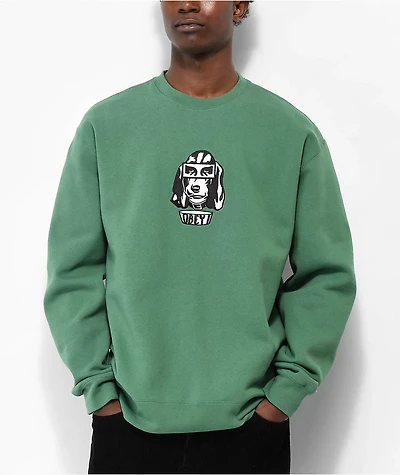 Obey Hound Green Crewneck Sweatshirt