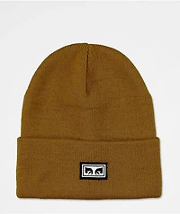 Obey Icon Eyes Bone Brown Beanie