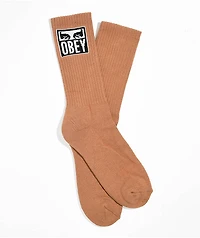 Obey Icon Eyes Brown Sugar Crew Socks