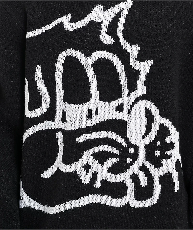 Obey Kinney Black Knit Sweater