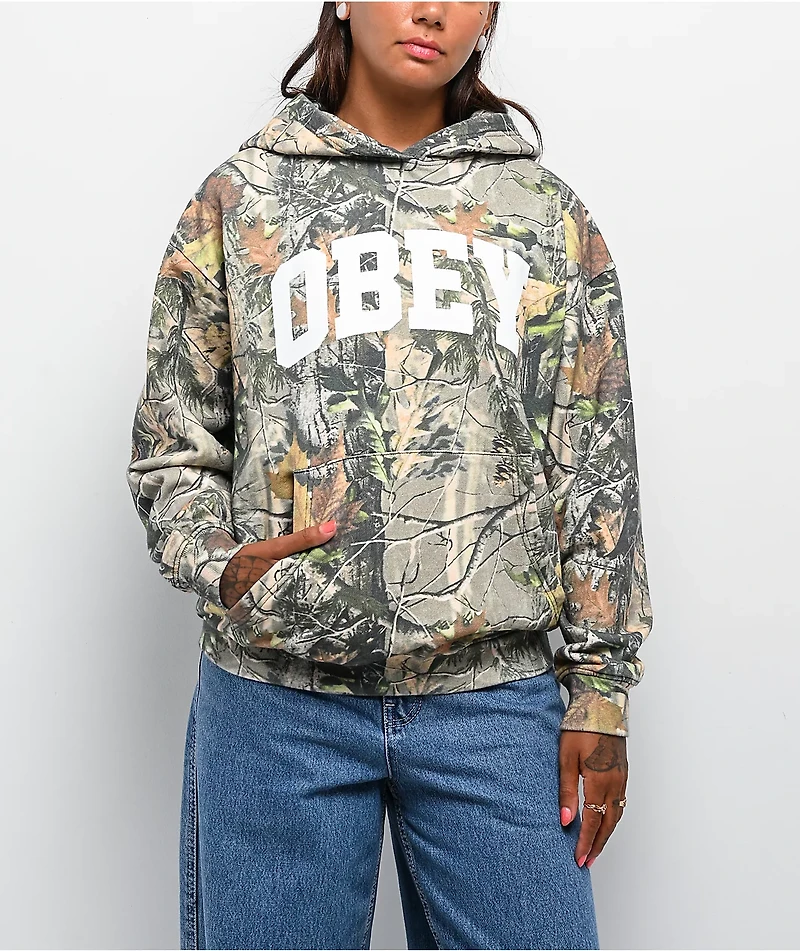 Obey Leaf Collegiate Camo Hoodie