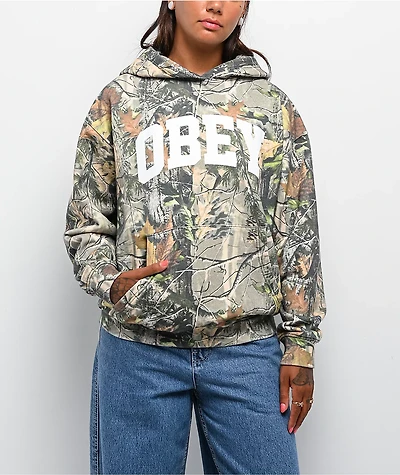 Obey Leaf Collegiate Camo Hoodie