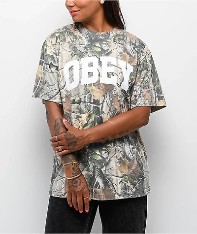 Obey Leaf Collegiate Camo T-Shirt