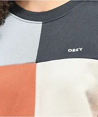 Obey Lockdown Colorblock Crewneck Sweatshirt