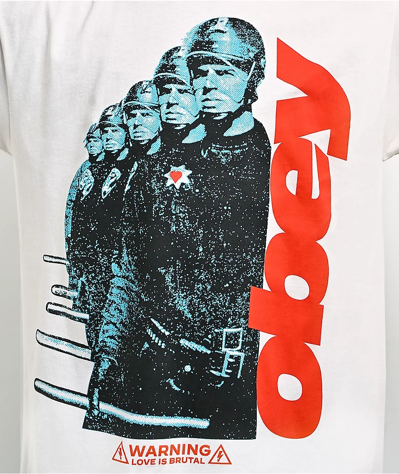 Obey Love Is Brutal White T-Shirt