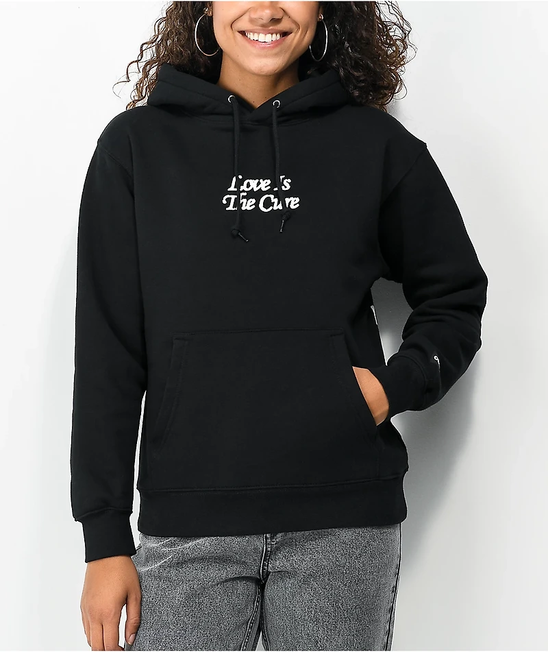 Obey Love Is Cure Black Hoodie
