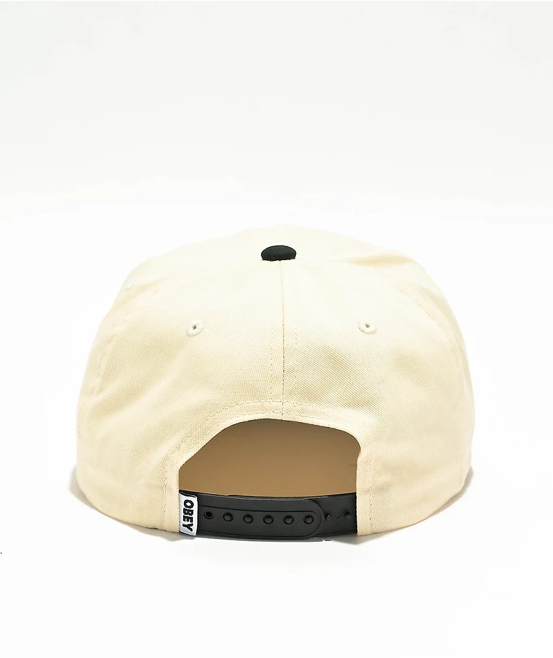 Obey Lowercase Black & White Snapback Hat