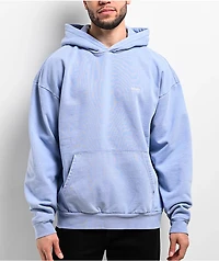 Obey Lowercase Light Blue Wash Hoodie