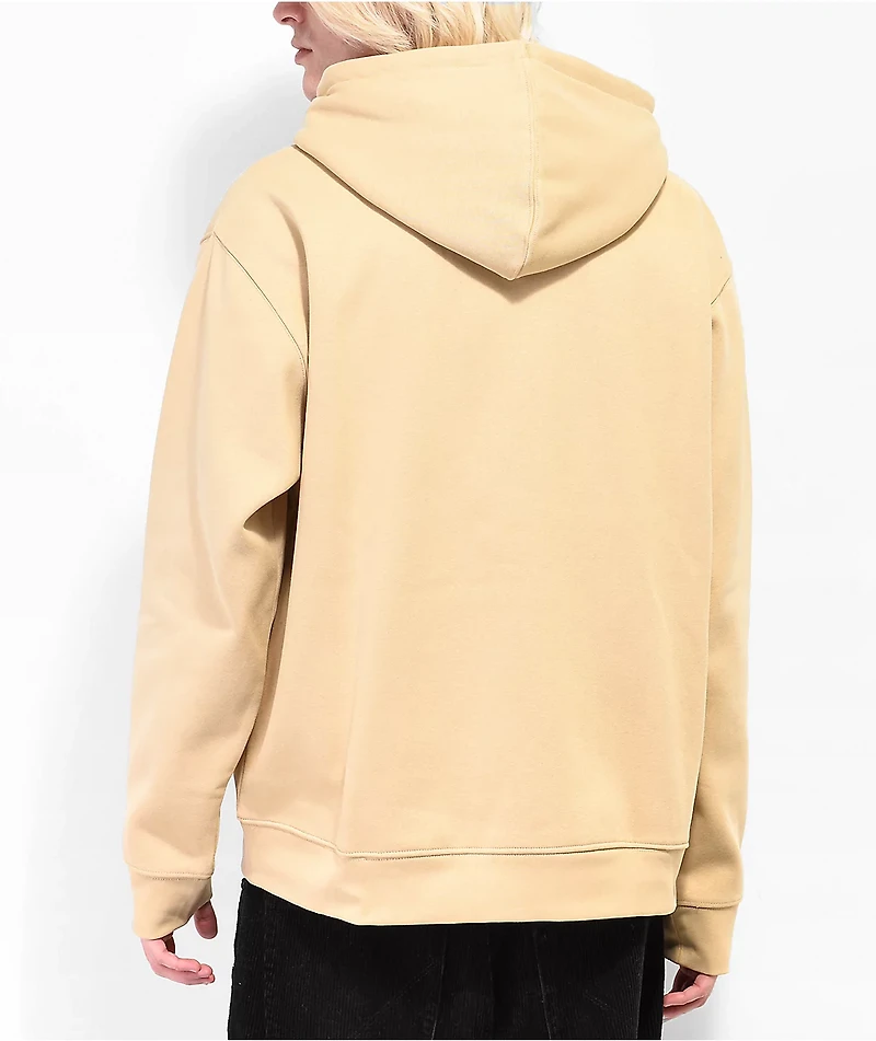 Obey Lowercase Logo Cream Hoodie