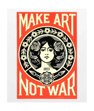Obey Make Art Not War Sticker