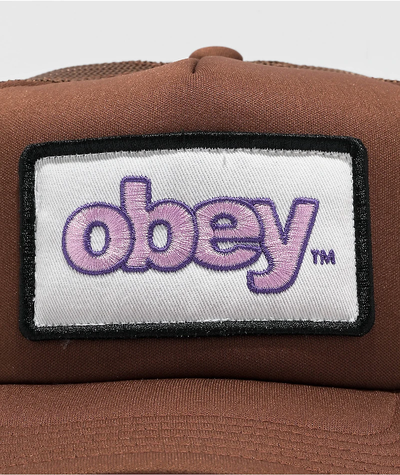 Obey Marked Brown Trucker Hat