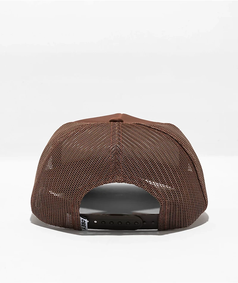 Obey Marked Brown Trucker Hat