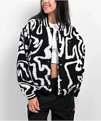 Obey Mazy Sherpa Varsity Jacket
