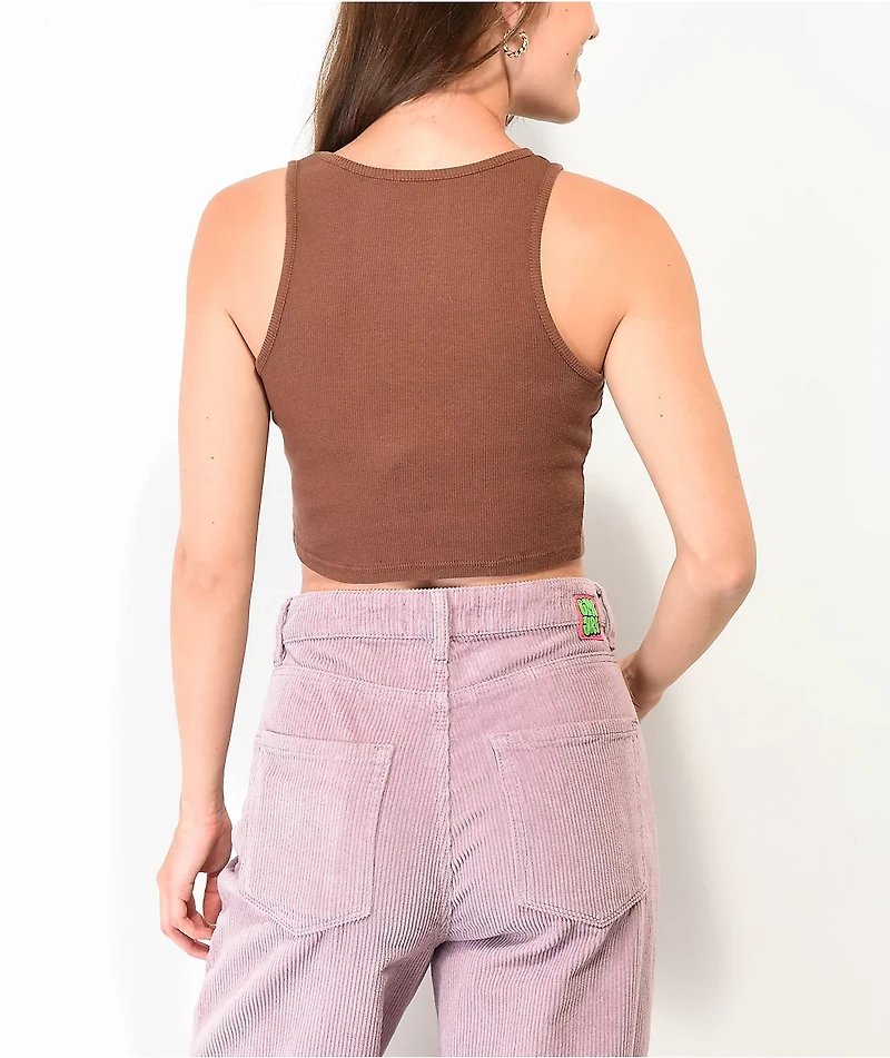 Obey Metamorphosis Sepia Crop Tank Top