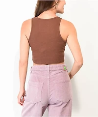 Obey Metamorphosis Sepia Crop Tank Top