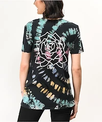 Obey Mira Rosa Black, Purple, Teal & Gold Tie Dye T-Shirt