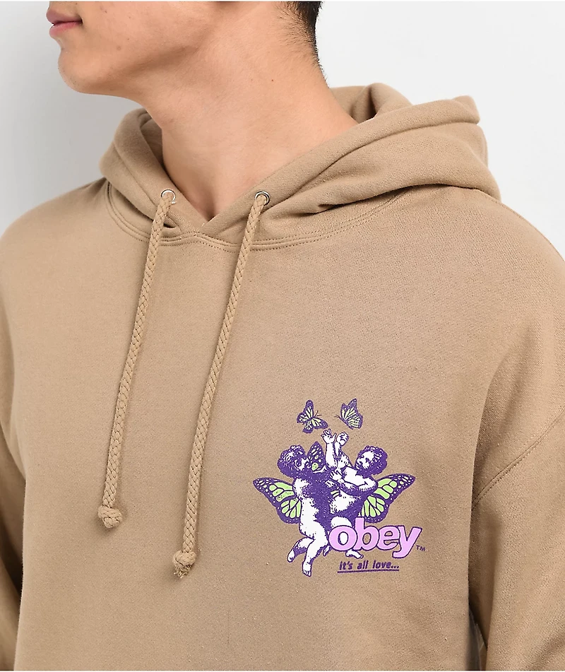 Obey Monarch Cherub Sandstone Hoodie