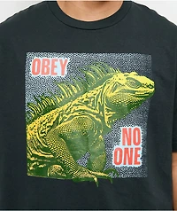 Obey No One Reptile Charcoal T-Shirt