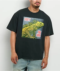 Obey No One Reptile Charcoal T-Shirt