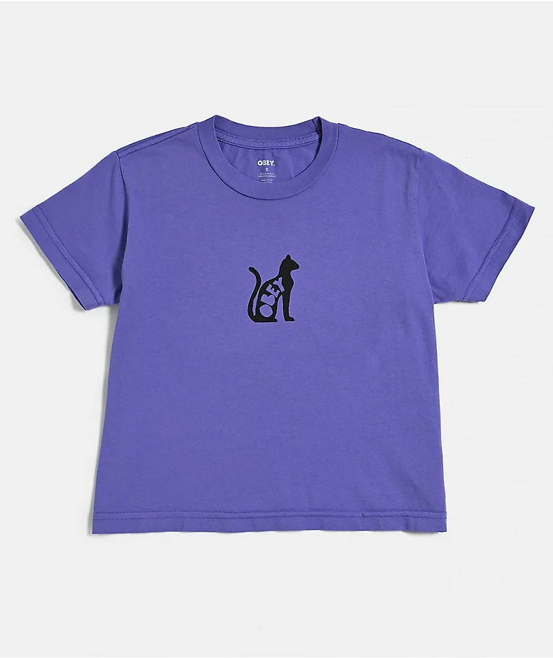 Obey Opulence Purple Crop T-Shirt