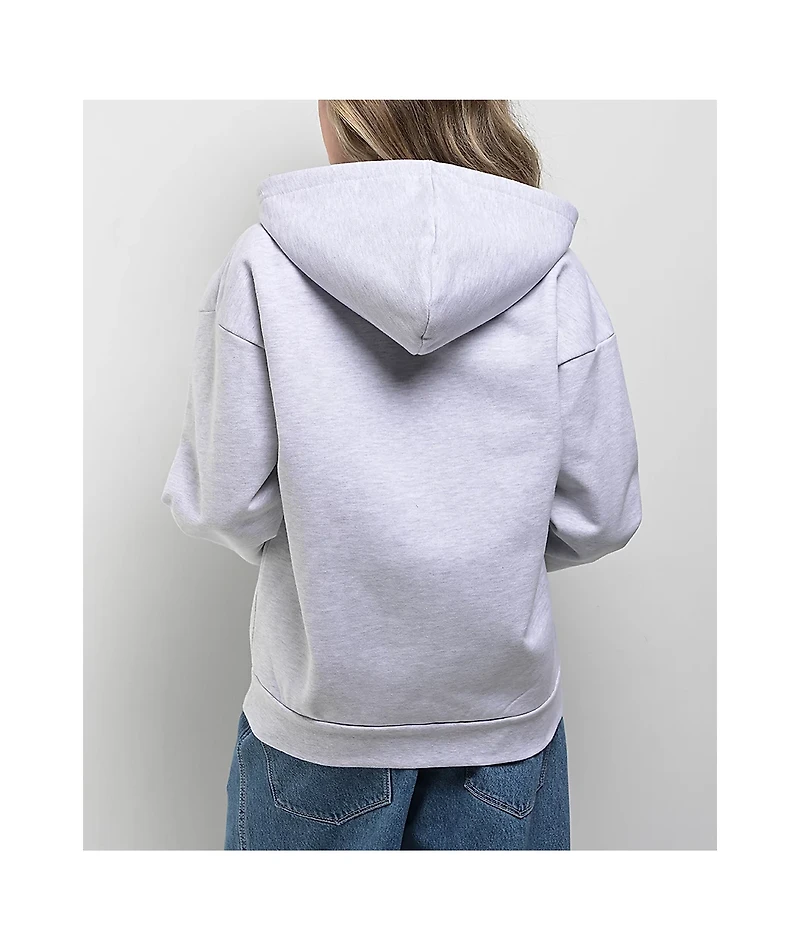 Obey Oval Extra Heavy Light Grey Zip Hoodie