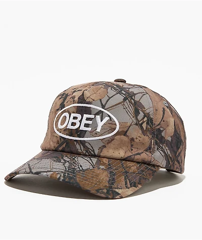 Obey Oval Fence Camo Strapback Hat